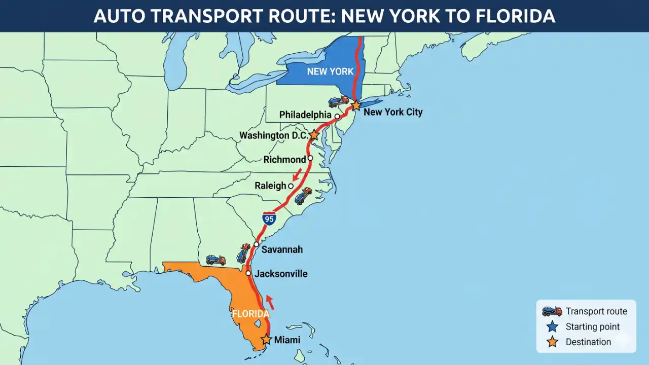 New York to Florida